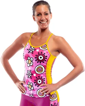 Triathlon Top Women - Sleeveless Tri Top Women - Super Cute Great Fit Triathlon Shirts Women Singlet FRT, No Shelf Bra