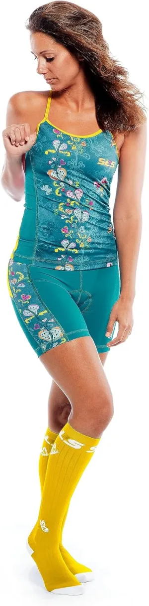 Triathlon Top Women - Sleeveless Tri Top Women - Super Cute Great Fit Triathlon Shirts Women Singlet FRT, No Shelf Bra