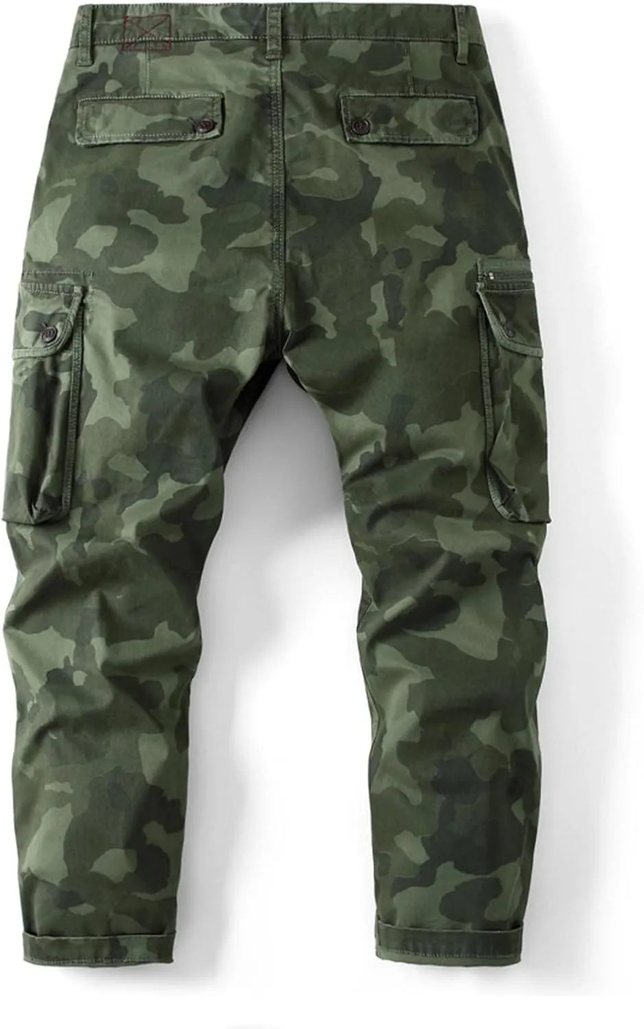 Uillui Mens Cargo Pants Fashion Como Joggers Sweatpants Cotton Stretch Casual Relaxed Fit Ankle Length Harem Streetwear Pant