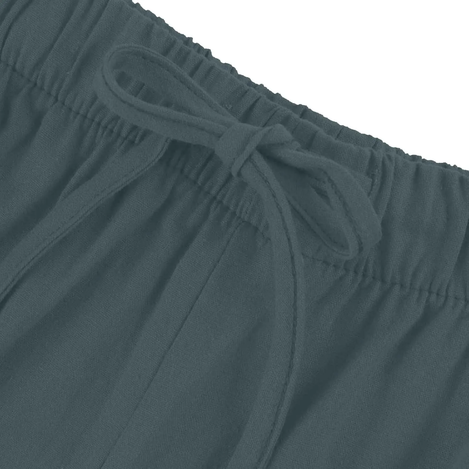 Wide Leg Linen Pants for Women Summer Flowy High Waisted Palazzo Pants Baggy Comfy Casual Beach Pant with Pockets