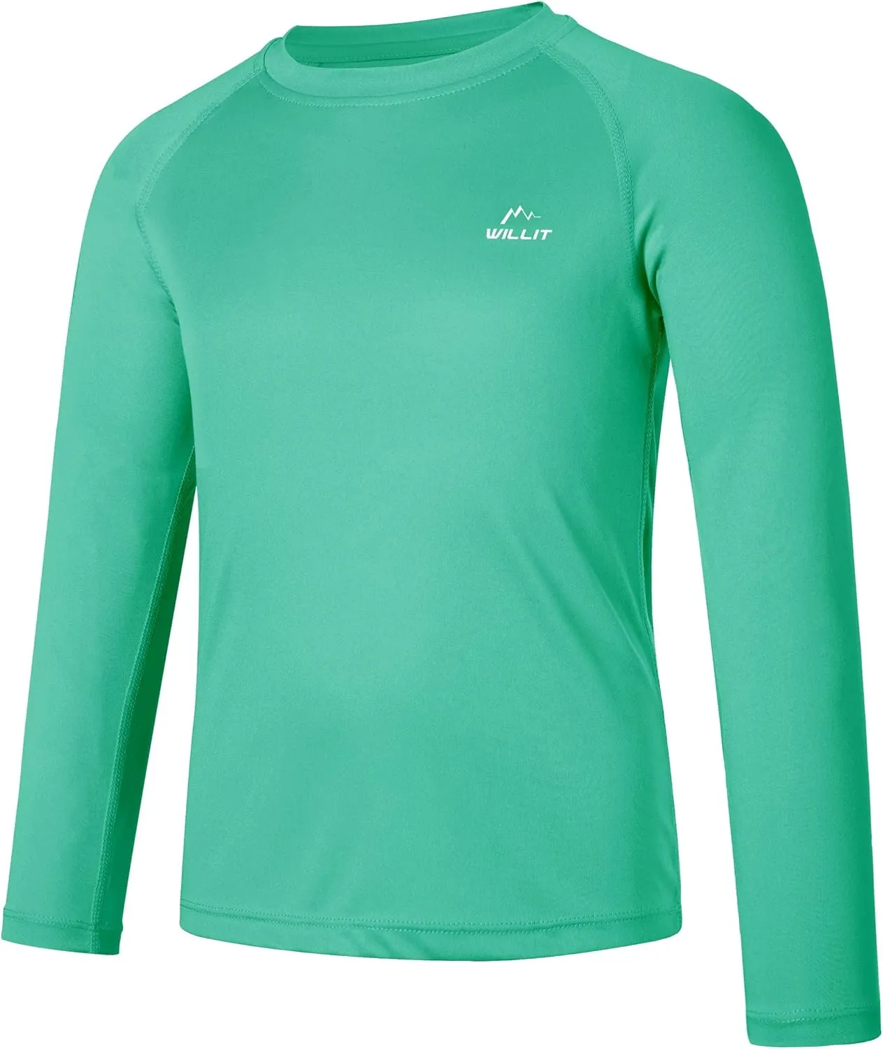 Willit Boy's UPF 50  Sun Protection Shirt Long Sleeve Rash Guard Swim Shirts Youth SPF Fishing Quick Dry Shirt