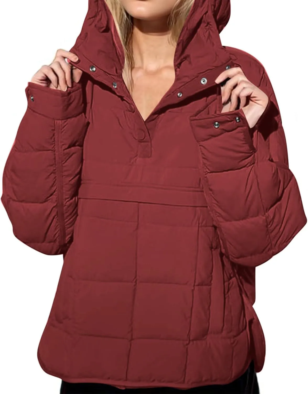 Winter Coats For Women With Hood Fleece Lined Thicken Warm Puffer Jackets Full Zipper Parkas Trendy 2025 Clothes