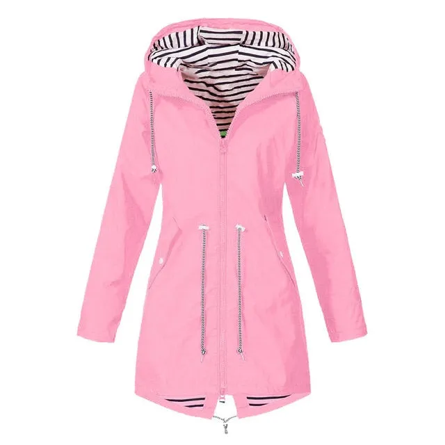 Winter/Spring Coat Clothes Women 2019 Solid Rain Jacket Outdoor Jackets