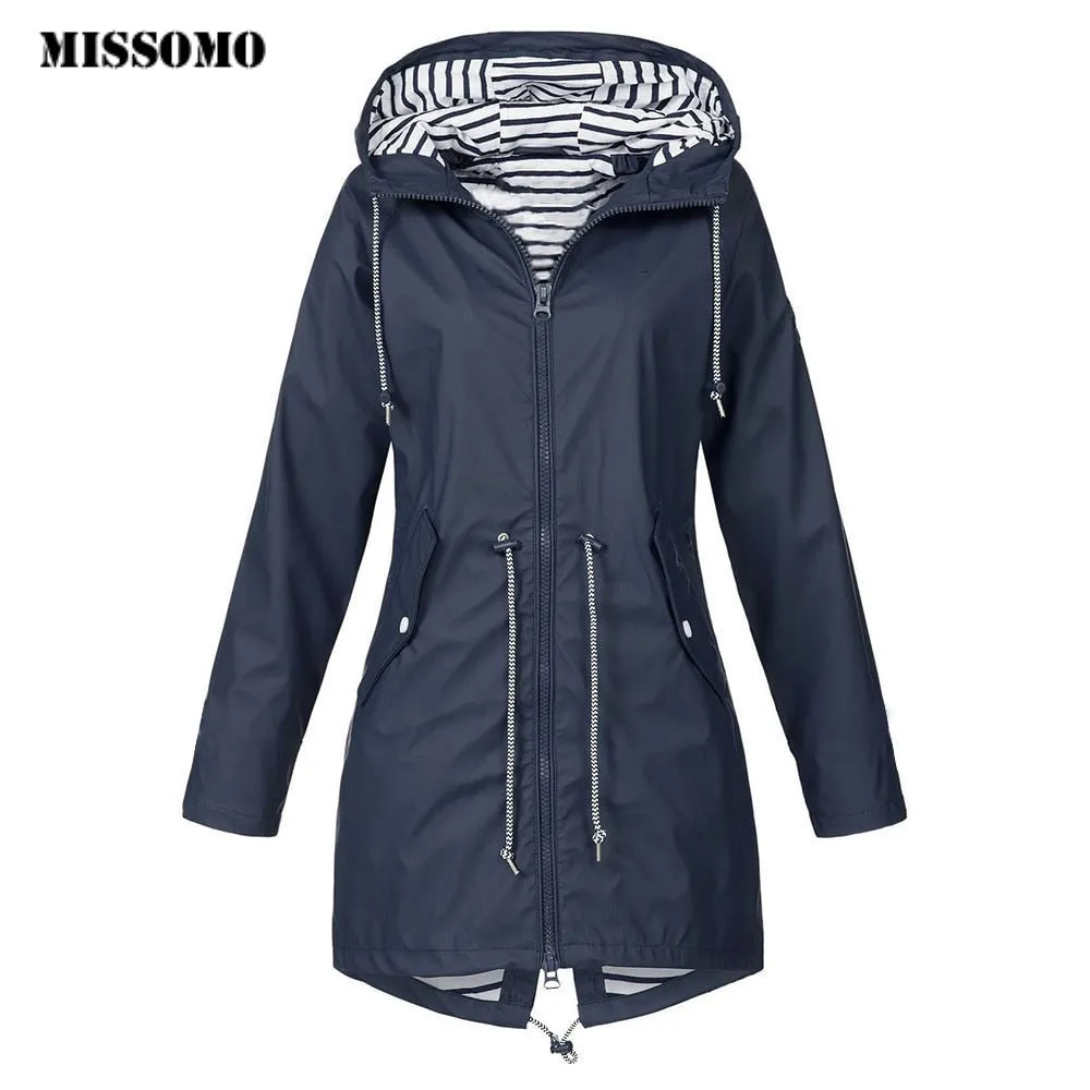 Winter/Spring Coat Clothes Women 2019 Solid Rain Jacket Outdoor Jackets