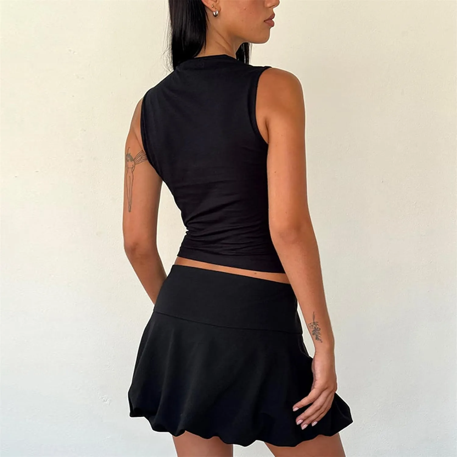 Women Y2K Bow Tank Top Sleeveless Bow Tie Shoulder Cami Crop Top Fairy Grunge Ribbon Camisole Going Out Streetwear
