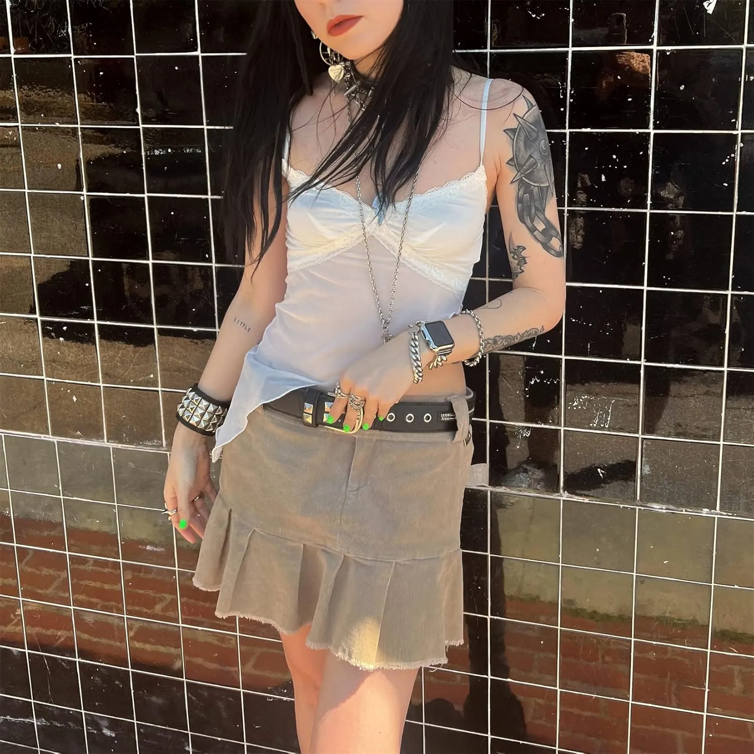 Women Y2k Fairycore Lace Trim Backless Camisoles Top Sexy Low Cut Spaghetti Strap Top Grunge Summer Tank Streetwear