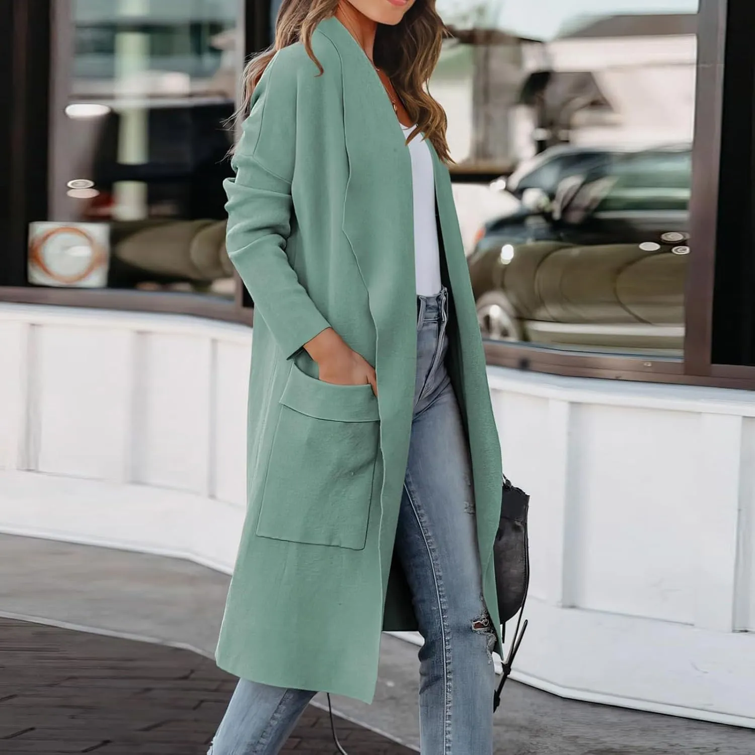 Women's Coats Basic Long Jacket Coat Coat Trench Long Jacket Ladies Slim Long Belt Elegant Winter Coats for Women