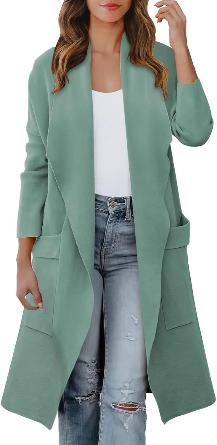Women's Coats Basic Long Jacket Coat Coat Trench Long Jacket Ladies Slim Long Belt Elegant Winter Coats for Women