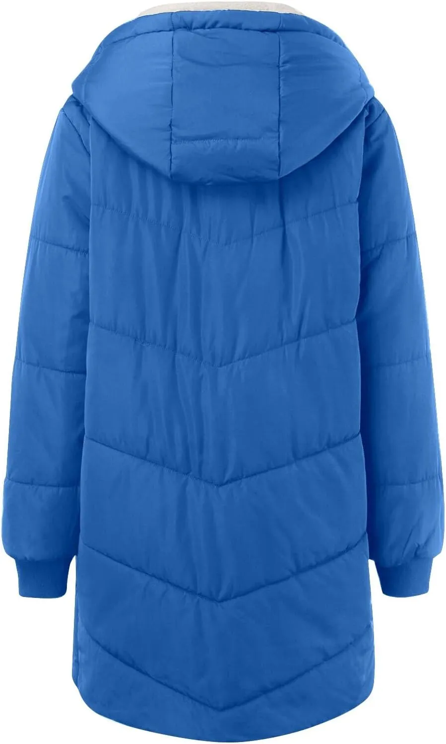 Women's Fleece Lined WInter Warm Coats Thick Padded Button Down Hooded Cotton Jackets with Pockets Outdoor Outerwear