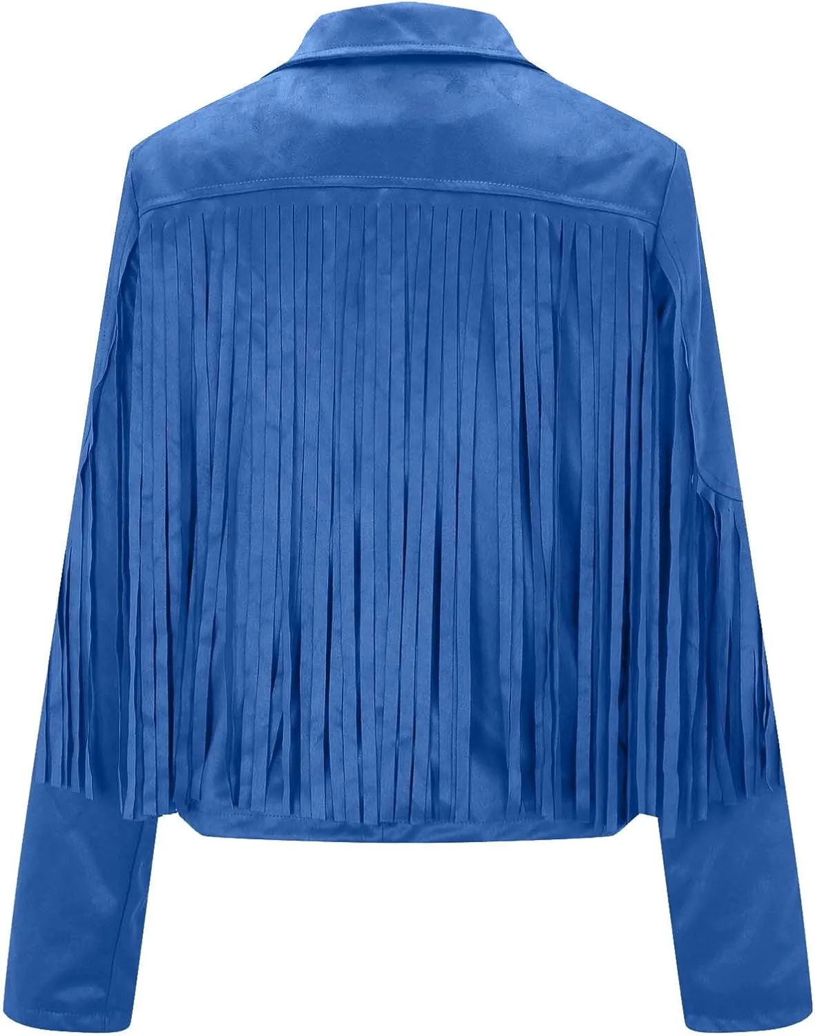 Women's Fringe Jacket Faux Suede Leather Jackets 2024 Fashion Tassel Motorcycle Cropped Coats Fall Outfits