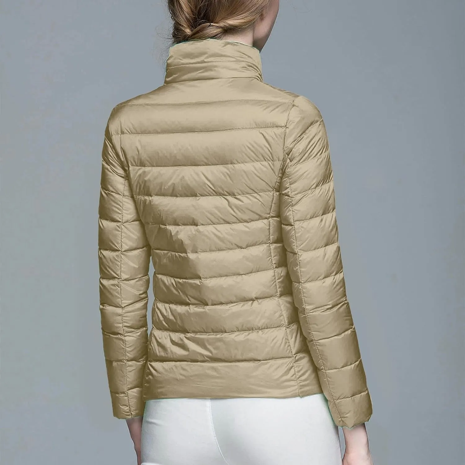 Womens Jackets Winter Down Jacket Women Slim Short Jacket Women's Cropped Quilted Jacket LightWeight Coat Outwear