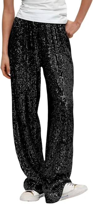 Womens Slacks Baggy Wide Leg Palazzo Pants High Rise Beach Pants Comfy Long Pants Gym Pants Sports Pants Trousers