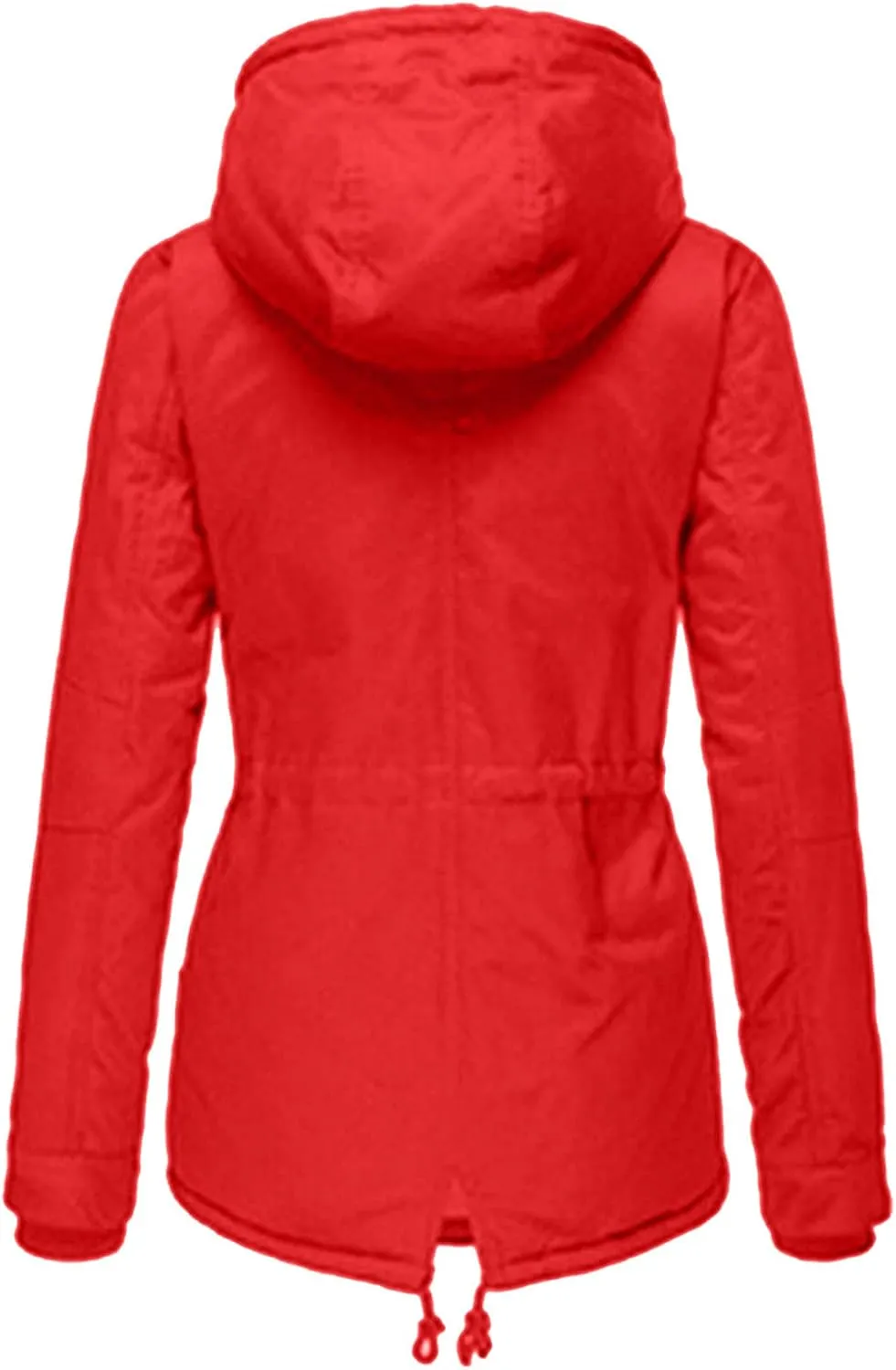 Womens Winter Casual Quilted Coat Loose Fit Long Sleeve Button Zip Overcoat Fashion Warm Fleece Jacket Padded Outwear