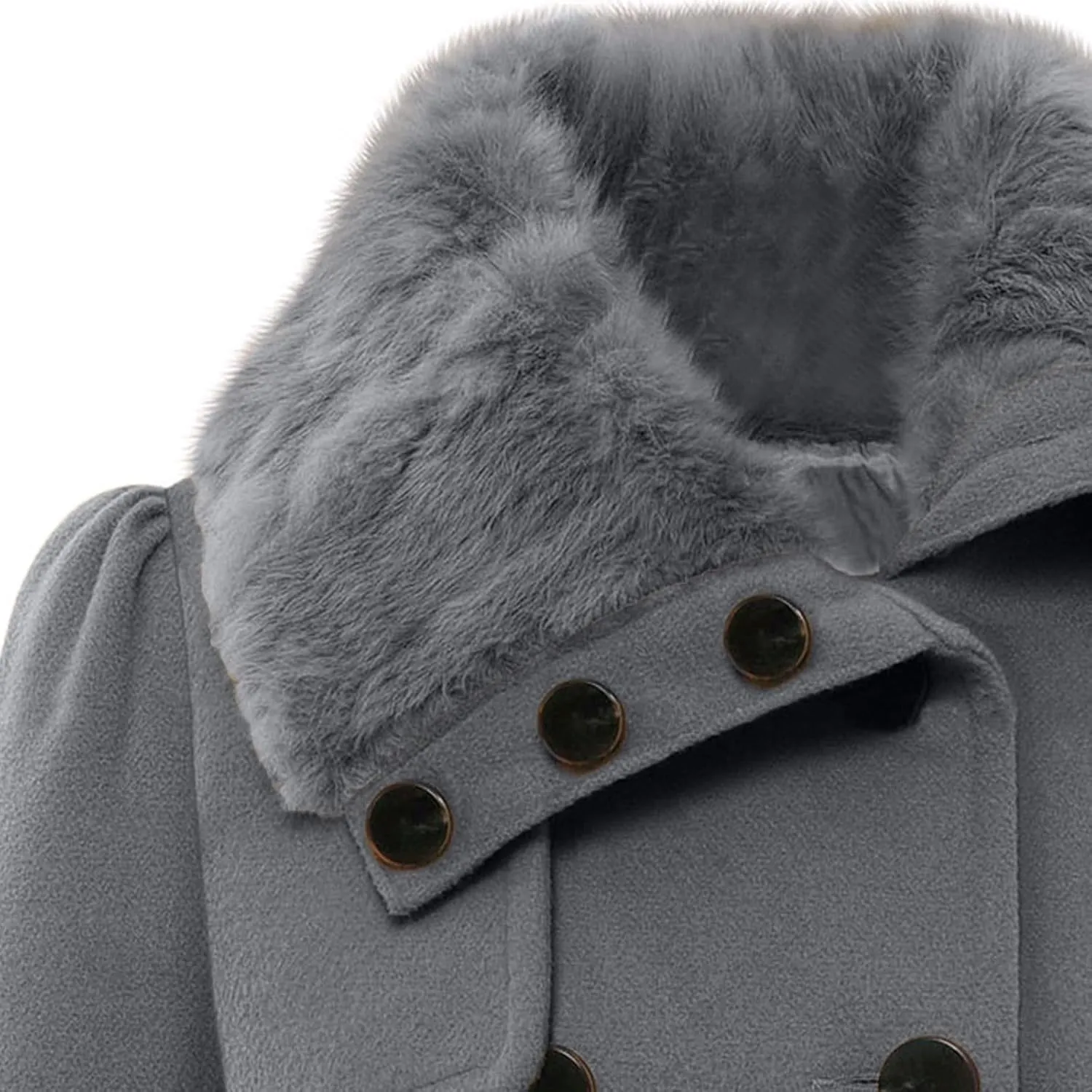 Womens Winter Coats Basic Collar Open Front Belted Wool Coat Casual Fashion Trench Coat Elegant Peacoat with Hood