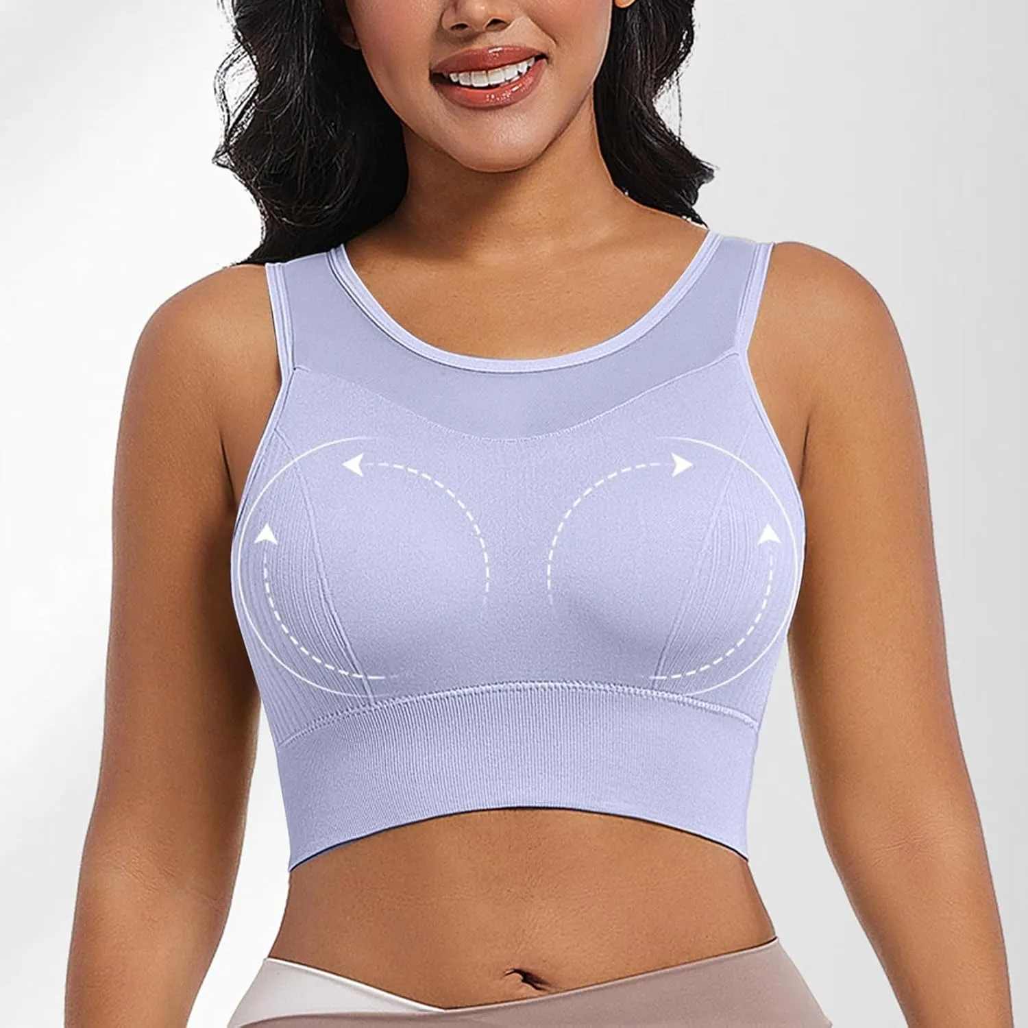 Women's Yoga Tank Top Mesh Splicing Breathable Workout Crop Top Gym Sports Vest Quick Dry Moisture Wicking Yoga Bras