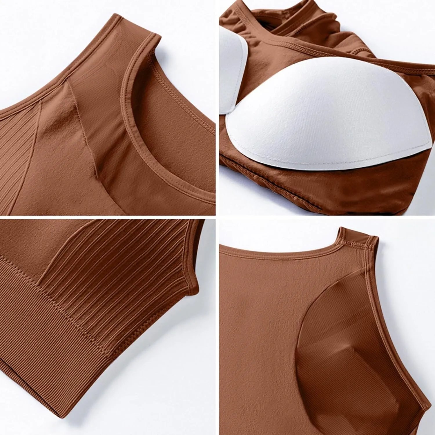 Women's Yoga Tank Top Mesh Splicing Breathable Workout Crop Top Gym Sports Vest Quick Dry Moisture Wicking Yoga Bras