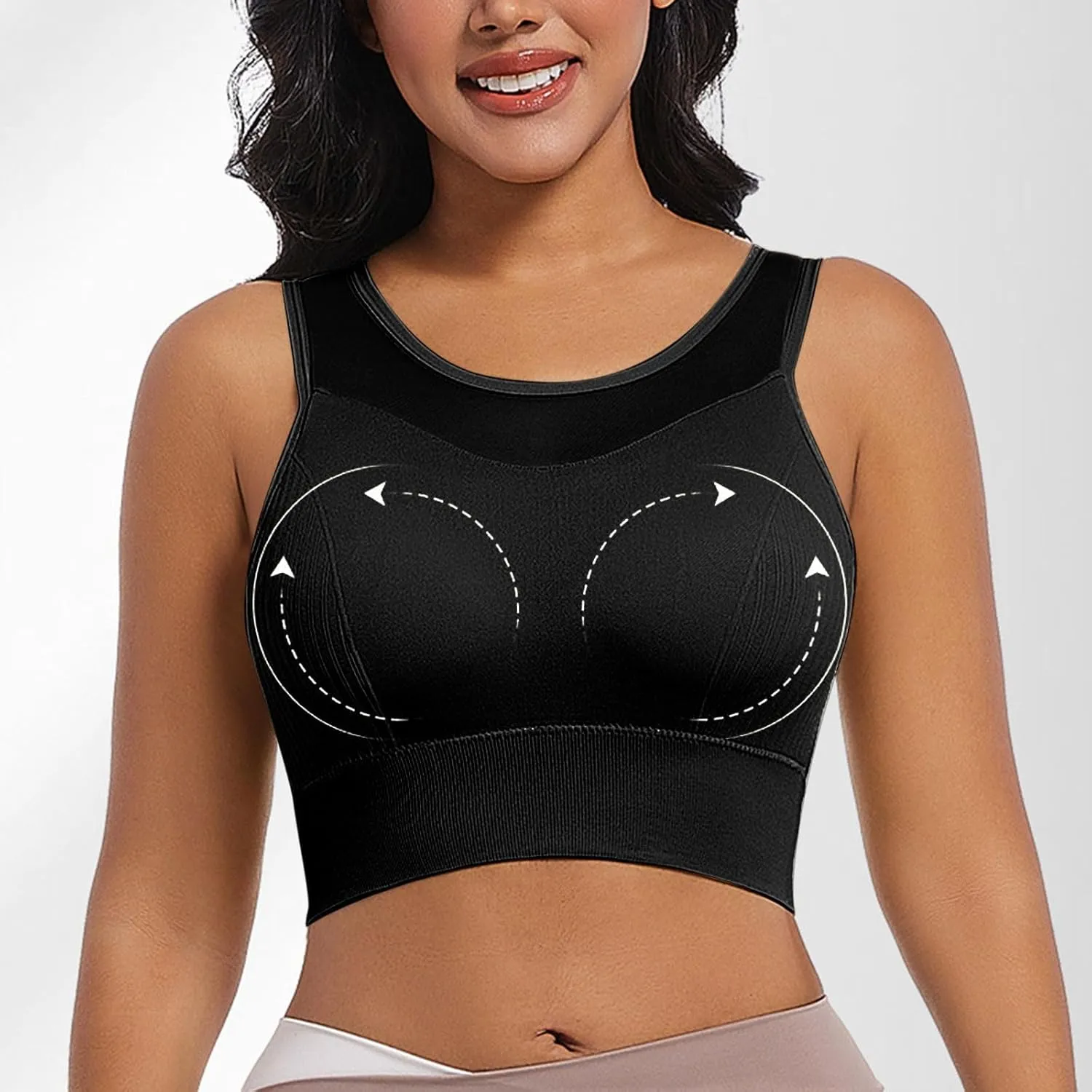 Women's Yoga Tank Top Mesh Splicing Breathable Workout Crop Top Gym Sports Vest Quick Dry Moisture Wicking Yoga Bras