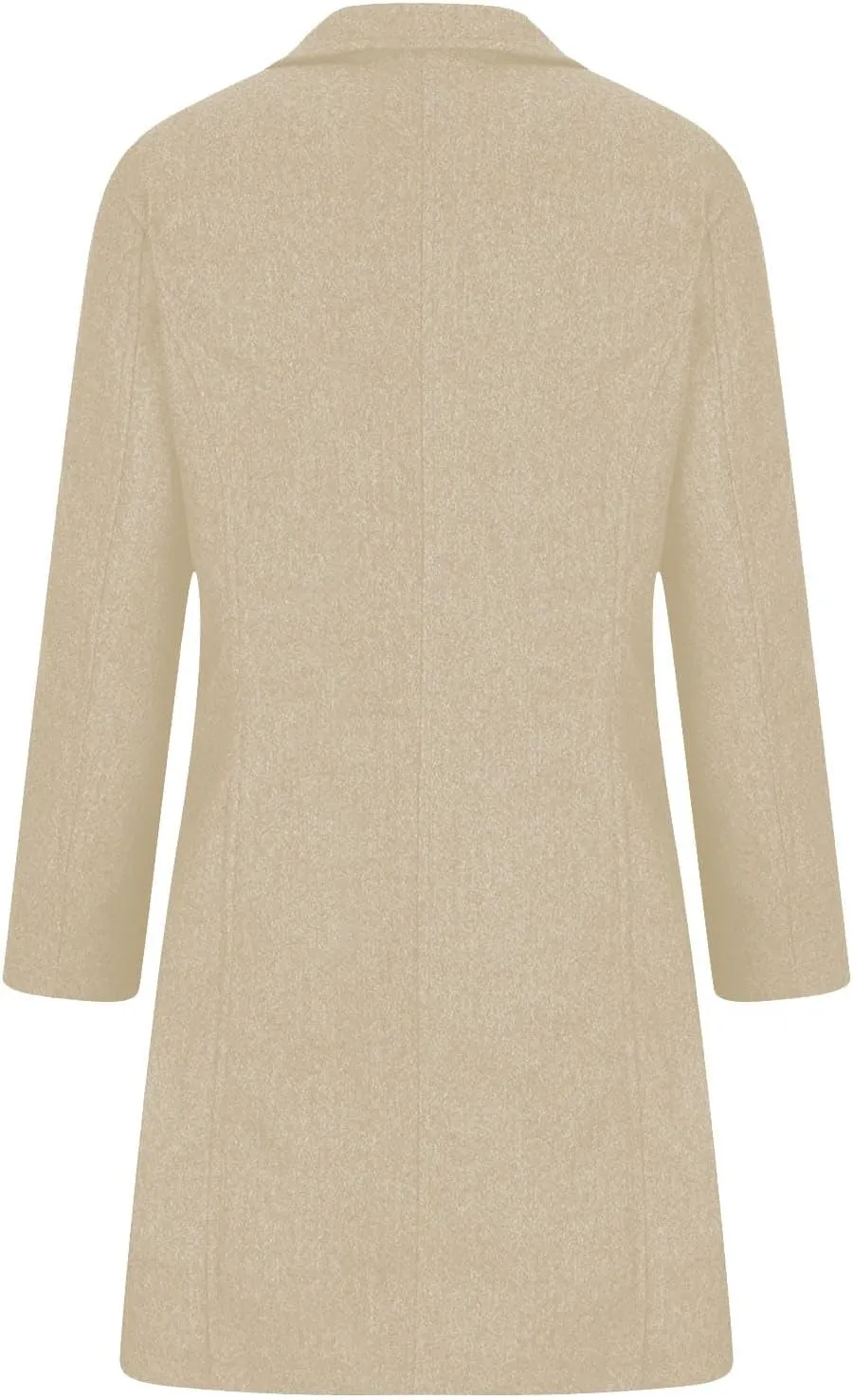 Wool Coats for Women Trendy Pea Coat Single Breasted Dress Coats Warm Wool Blazers Casual Winter Jacket with Pockets