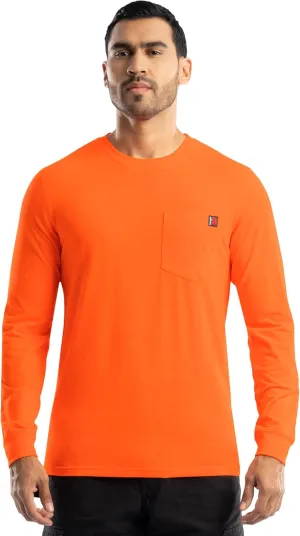 Wrangler Men's Long Sleeve Pocket T-Shirt with UPF