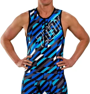 Zoot Mens LTD Triathlon Tank Top, Compression Tri Top for Endurance Race & Training, with Pockets & UPF 50  Primo Fabric