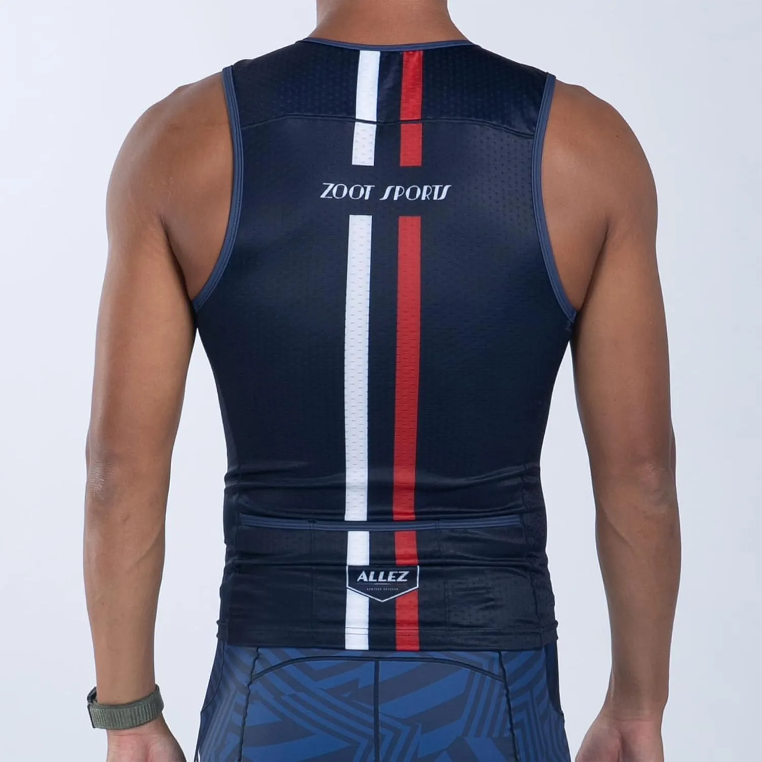 Zoot Mens LTD Triathlon Tank Top, Compression Tri Top for Endurance Race & Training, with Pockets & UPF 50  Primo Fabric