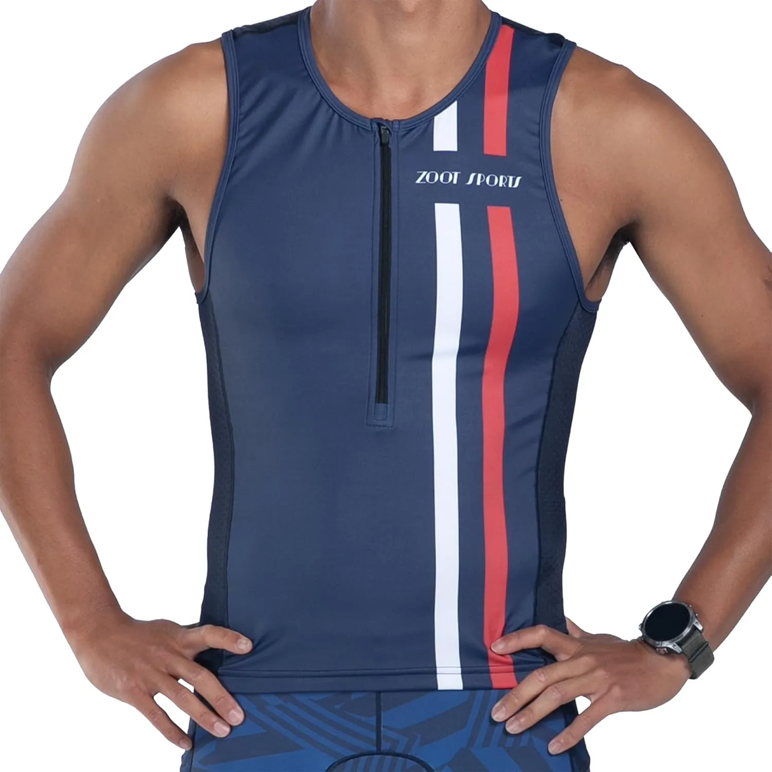 Zoot Mens LTD Triathlon Tank Top, Compression Tri Top for Endurance Race & Training, with Pockets & UPF 50  Primo Fabric