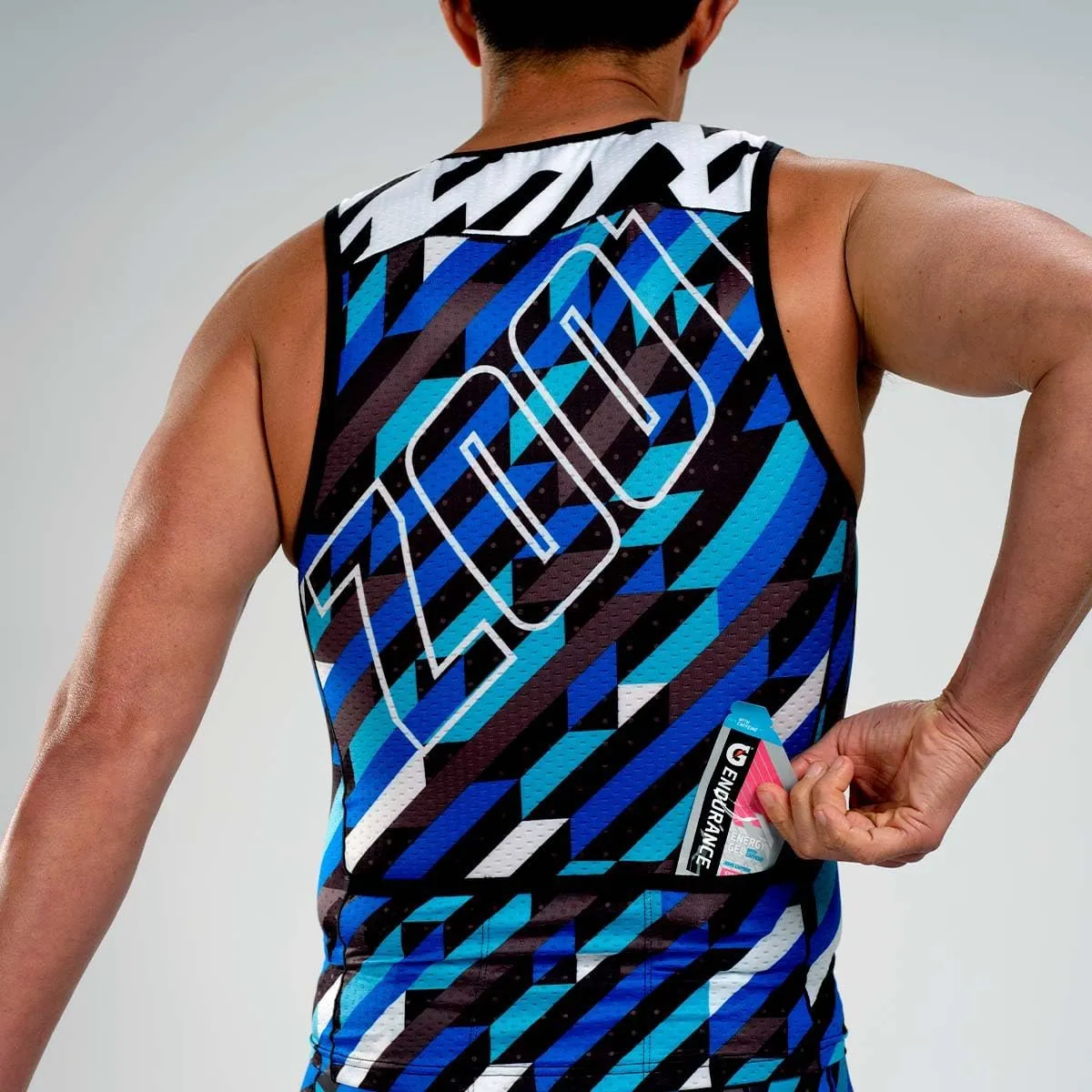Zoot Mens LTD Triathlon Tank Top, Compression Tri Top for Endurance Race & Training, with Pockets & UPF 50  Primo Fabric
